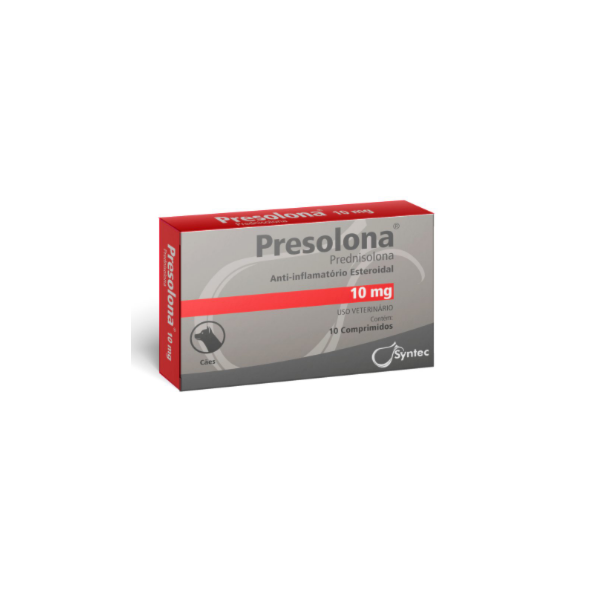 Presolona(Prednisona) Anti-Inflamatório Esteroidal 10mg 10 comprimidos - Syntec Presolona(Prednisona) Anti-Inflamatório Esteroidal 10mg 10 comprimidos - Syntec