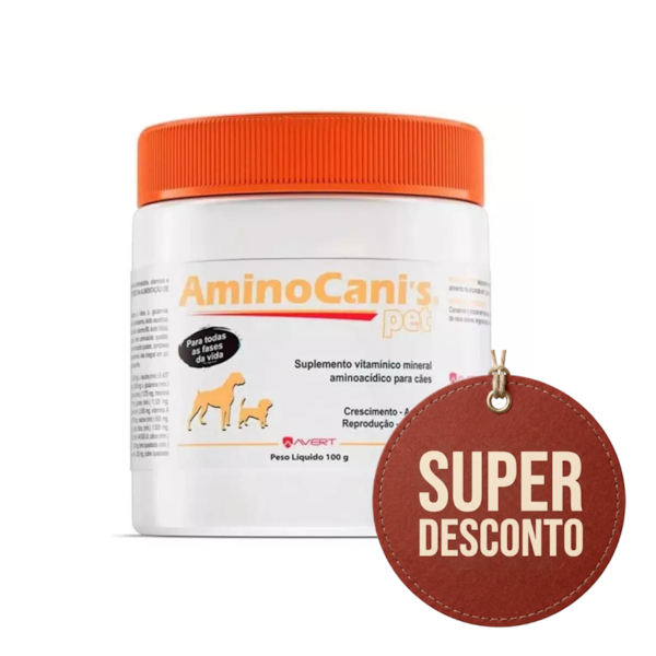 Promo Aminocanis Pet Pó - 100g (Avert) Promo Aminocanis Pet Pó - 100g (Avert)