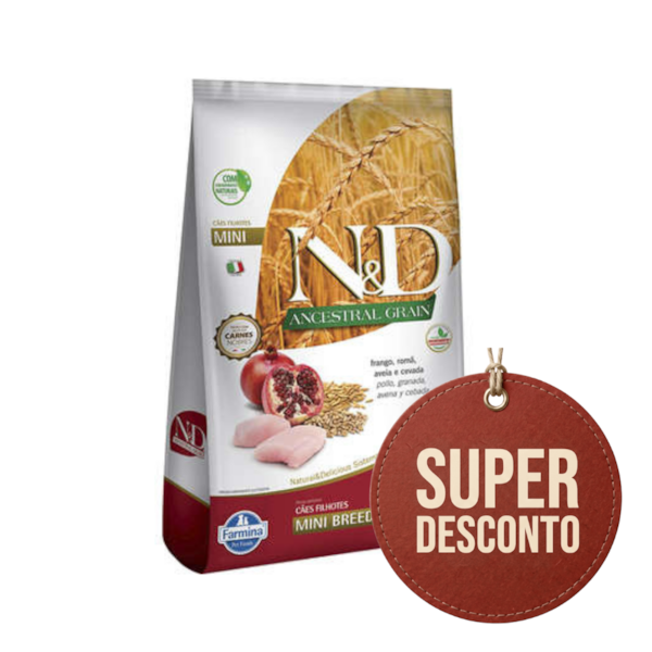 Promo N&D Ancestral Selection Cães Filhotes Mini Frango e Romã 10kg Promo N&D Ancestral Selection Cães Filhotes Mini Frango e Romã 10kg