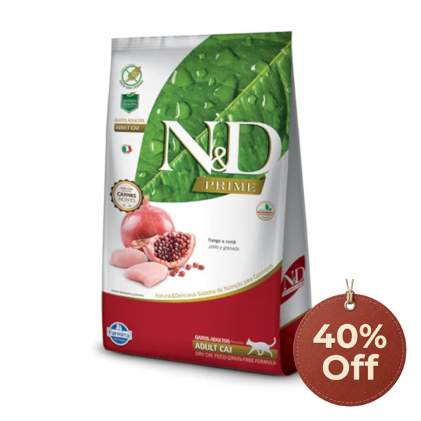 Promo N&D prime gatos adultos frango 1,5kg - Farmina