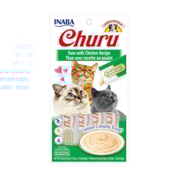 Purê Churu Atum com Galinha para Gatos 56g - Inaba Purê Churu Atum com Galinha para Gatos 56g - Inaba