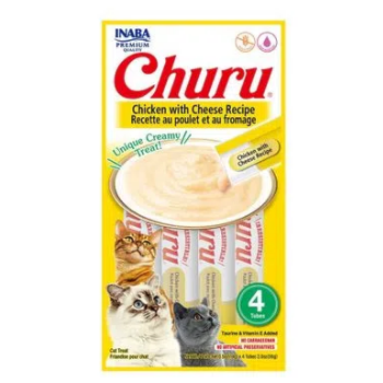 Purê Churu Frango e Quiejo para Gatos 56g - Inaba Purê Churu Frango e Quiejo para Gatos 56g - Inaba