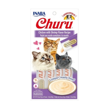 Purê Churu Galinha e Camarão para Gatos 56g - Inaba Purê Churu Galinha e Camarão para Gatos 56g - Inaba