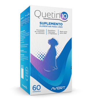 Quetin 10 Suplemento Para Cães 60 comprimidos - Avert Quetin 10 Suplemento Para Cães 60 comprimidos - Avert
