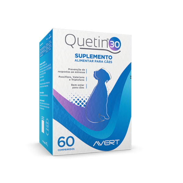 Quetin 30 Suplemento Para Cães 60 comprimidos - Avert Quetin 30 Suplemento Para Cães 60 comprimidos - Avert