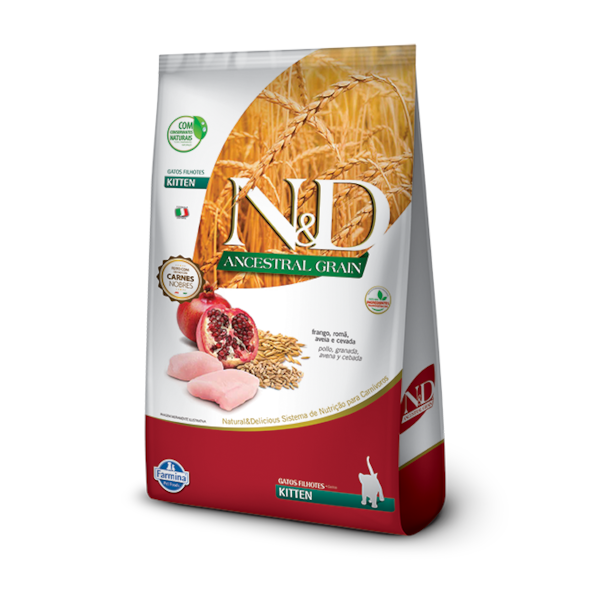 Ração Farmina N&D Ancestral Grain Frango e Romã - Gatos Filhotes Ração Farmina N&D Ancestral Grain Frango e Romã - Gatos Filhotes