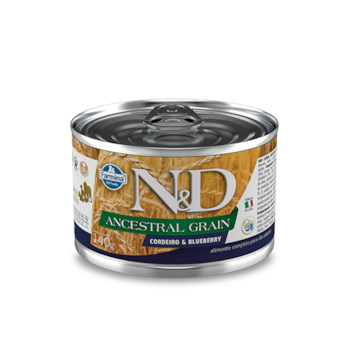 Ração Farmina N&D Ancestral Grain Lata Cordeiro e Blueberry - Cães Adultos