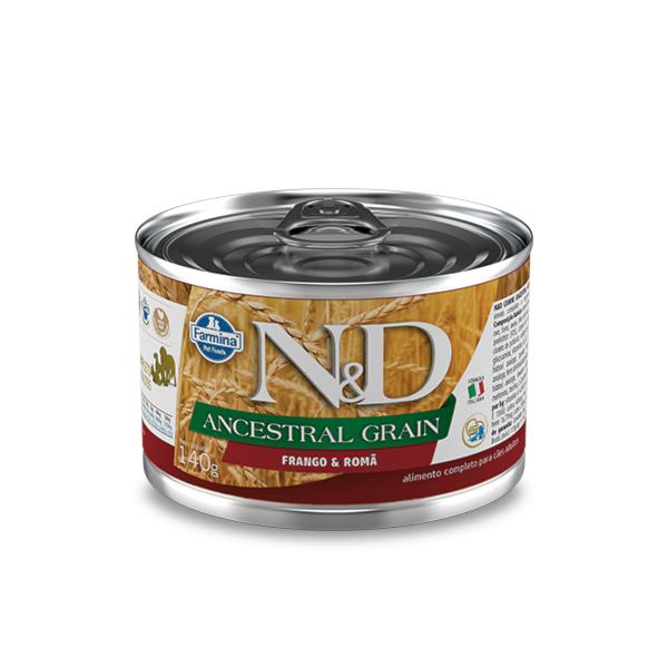 Ração Farmina N&D Ancestral Grain Lata Frango e Romã - Cães Adultos Ração Farmina N&D Ancestral Grain Lata Frango e Romã - Cães Adultos