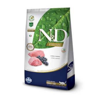 Ração Farmina N&D Prime Cordeiro e Blueberry - Gatos Adultos