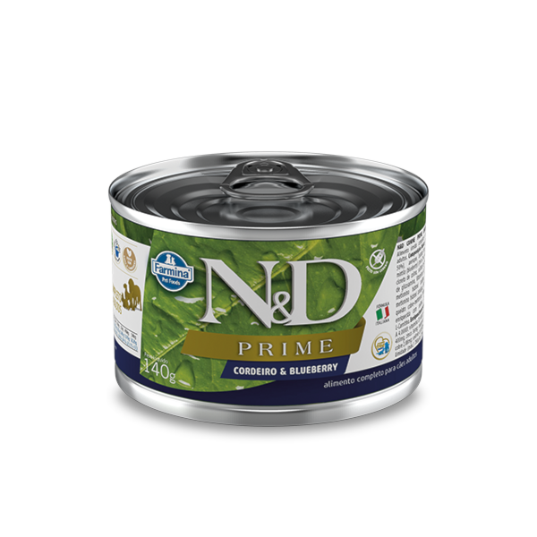Ração Farmina N&D Prime Lata Cordeiro e Blueberry - Cães Adultos Ração Farmina N&D Prime Lata Cordeiro e Blueberry - Cães Adultos