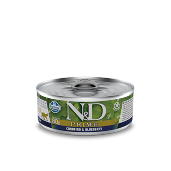 Ração Farmina N&D Prime Lata Cordeiro e Blueberry - Gatos Adultos Ração Farmina N&D Prime Lata Cordeiro e Blueberry - Gatos Adultos
