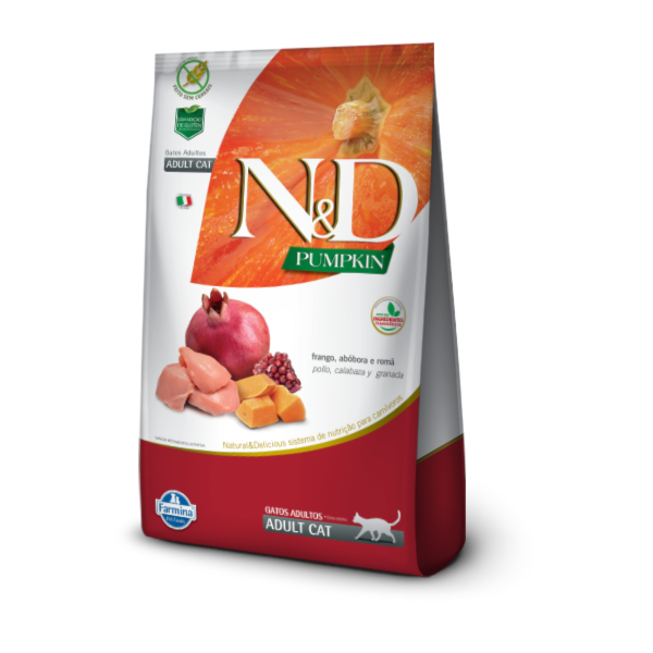 Ração Farmina N&D Pumpkin Frango Abóbora e Romã - Gatos Adultos Ração Farmina N&D Pumpkin Frango Abóbora e Romã - Gatos Adultos