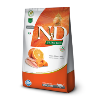 Ração Farmina N&D Pumpkin Tilápia, Abóbora e Laranja - Gatos Adultos Ração Farmina N&D Pumpkin Tilápia, Abóbora e Laranja - Gatos Adultos
