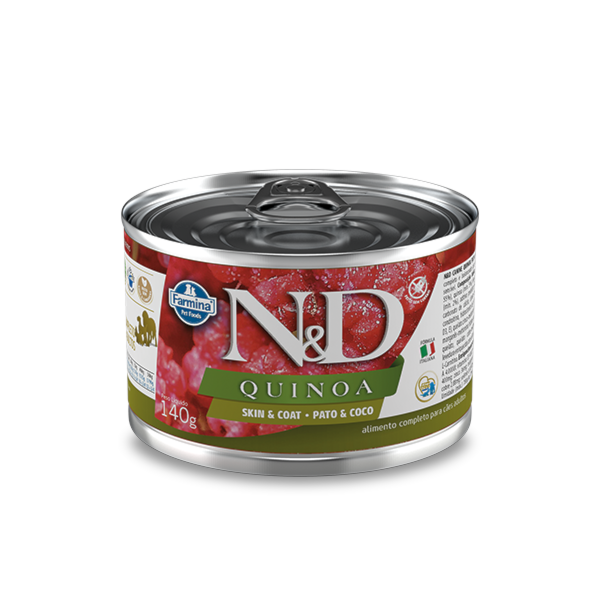 Ração Farmina N&D Quinoa Lata Skin & Coat Pato e Coco - Cães Adultos Ração Farmina N&D Quinoa Lata Skin & Coat Pato e Coco - Cães Adultos