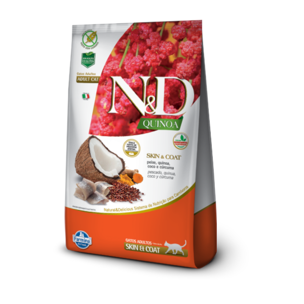 Ração Farmina N&D Quinoa Skin & Coat Peixe - Gatos Adultos Ração Farmina N&D Quinoa Skin & Coat Peixe - Gatos Adultos