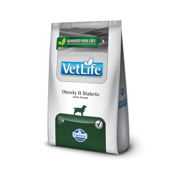 Ração Farmina Vet Life Obesity & Diabetic Cães Adultos - Vet Life Ração Farmina Vet Life Obesity & Diabetic Cães Adultos - Vet Life