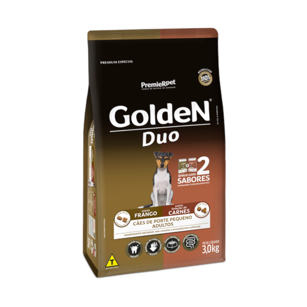 Ração Golden Duii Frango e Carne Raças Pequenas Cães Adultos - Golden Ração Golden Duii Frango e Carne Raças Pequenas Cães Adultos - Golden