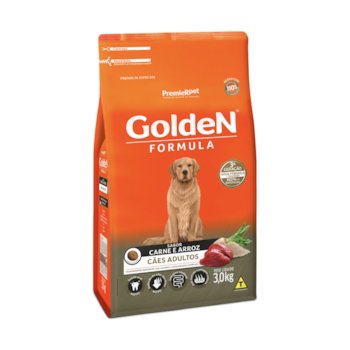 Ração Golden Formula Carne e Arroz Cães Adultos - Golden