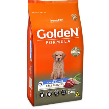Ração Golden Formula Carne e Arroz Cães Filhotes - Golden