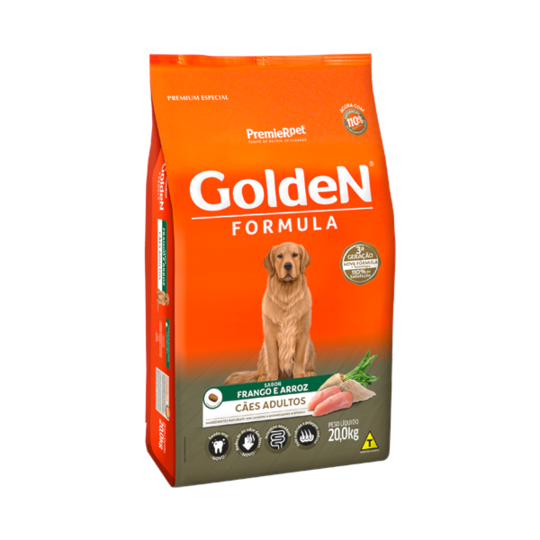 Ração Golden Formula Frango e Arroz Cães Adultos - Golden Ração Golden Formula Frango e Arroz Cães Adultos - Golden