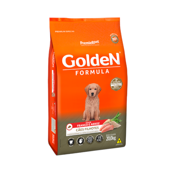 Ração Golden Formula Frango e Arroz Cães Filhotes - Golden