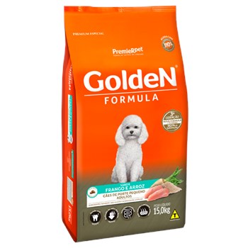 Ração Golden Formula Frango e Arroz Raças Pequenas Cães Adultos - Golden
