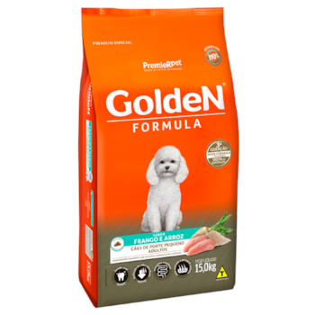 Ração Golden Formula Frango e Arroz Raças Pequenas Cães Adultos - Golden Ração Golden Formula Frango e Arroz Raças Pequenas Cães Adultos - Golden