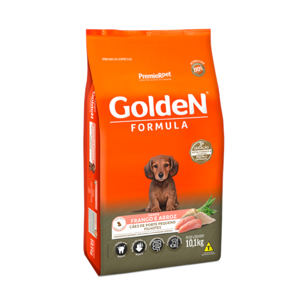 Ração Golden Formula Frango e Arroz Raças Pequenas Cães Filhotes - Golden Ração Golden Formula Frango e Arroz Raças Pequenas Cães Filhotes - Golden