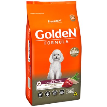Ração Golden Formula Raças Pequenas Carne e Arroz Cães Adultos - Golden