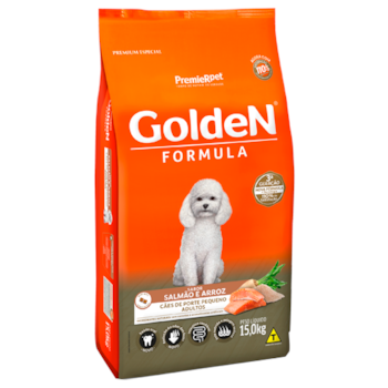 Ração Golden Formula Salmão e Arroz Raças Pequenas Cães Adultos - Golden Ração Golden Formula Salmão e Arroz Raças Pequenas Cães Adultos - Golden