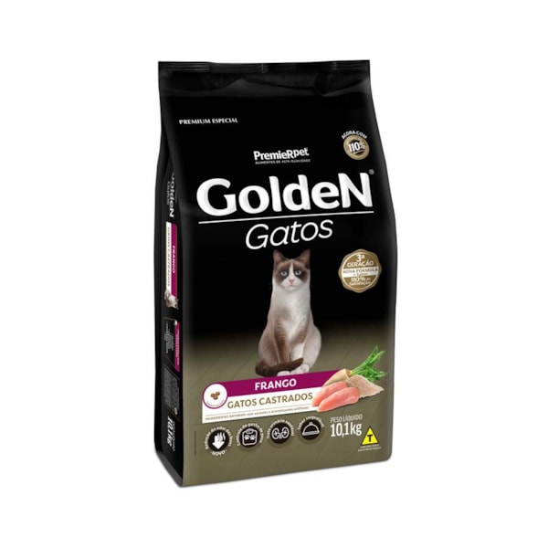 Ração Golden Frango Gatos Adultos Castrados - Golden Ração Golden Frango Gatos Adultos Castrados - Golden