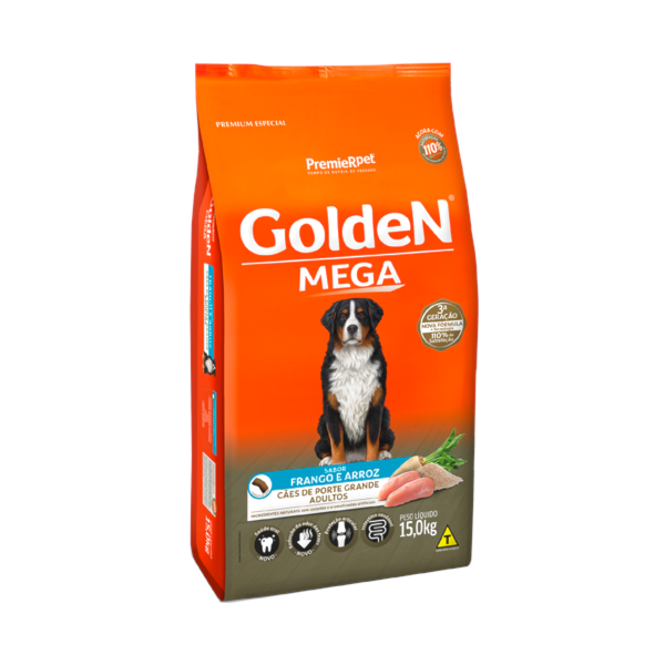 Ração Golden Mega Raças Gigantes Cães Adultos - Golden Ração Golden Mega Raças Gigantes Cães Adultos - Golden