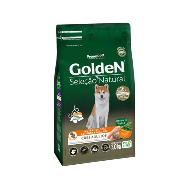 Ração Golden Seleção Natural Abóbora e Alecrim Cães Adultos - Golden Ração Golden Seleção Natural Abóbora e Alecrim Cães Adultos - Golden