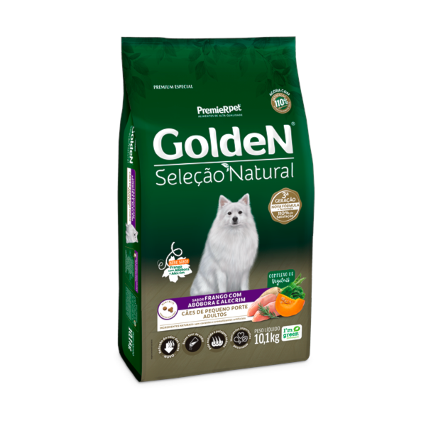 Ração Golden Seleção Natural Abóbora e Alecrim Raças Pequenas Cães Adultos - Golden Ração Golden Seleção Natural Abóbora e Alecrim Raças Pequenas Cães Adultos - Golden