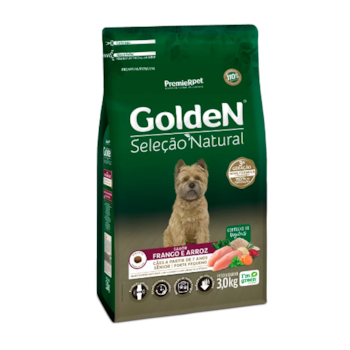 Ração Golden Seleção Natural Cães Sênior Porte Pequeno Sabor Frango & Arroz - Premier Ração Golden Seleção Natural Cães Sênior Porte Pequeno Sabor Frango & Arroz - Premier