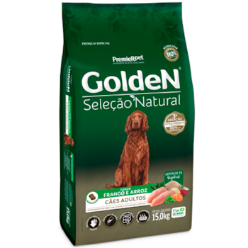 Ração Golden Seleção Natural Frango e Arroz Cães Adultos - Golden Ração Golden Seleção Natural Frango e Arroz Cães Adultos - Golden
