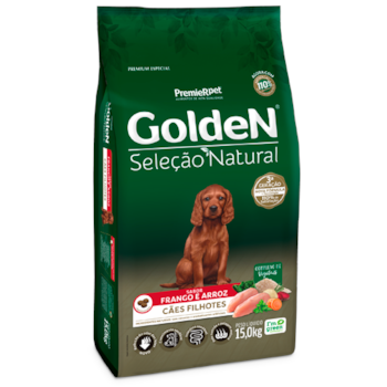 Ração Golden Seleção Natural Frango e Arroz Cães Filhotes - Golden Ração Golden Seleção Natural Frango e Arroz Cães Filhotes - Golden