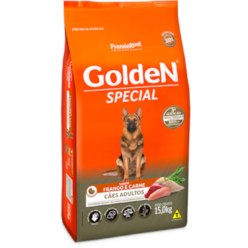 Ração Golden Special Frango e Carne Cães Adultos - Golden Ração Golden Special Frango e Carne Cães Adultos - Golden