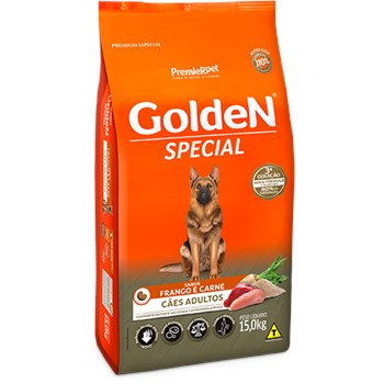 Ração Golden Special Frango e Carne Cães Adultos - Golden