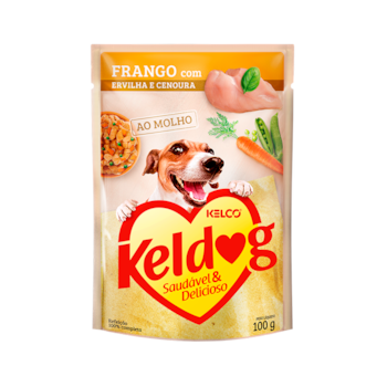 Ração Keldog Sachê Frango, Ervilha e Cenoura - Cães Adultos Ração Keldog Sachê Frango, Ervilha e Cenoura - Cães Adultos