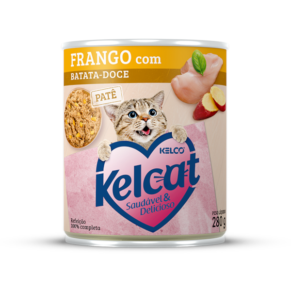 Ração Kelkat Lata Frango e Batata Doce - Gatos Adultos Ração Kelkat Lata Frango e Batata Doce - Gatos Adultos