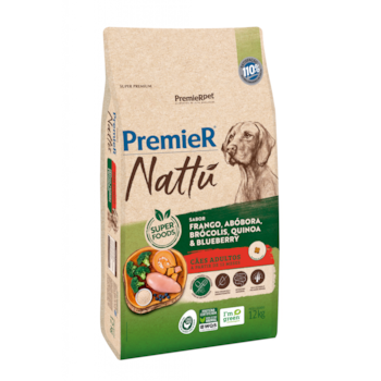 Ração Nattu Cães Adultos Abóbora 12kg Ração Nattu Cães Adultos Abóbora 12kg