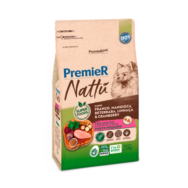 Ração Nattu Cães Adultos Pequenos Mandioca Ração Nattu Cães Adultos Pequenos Mandioca