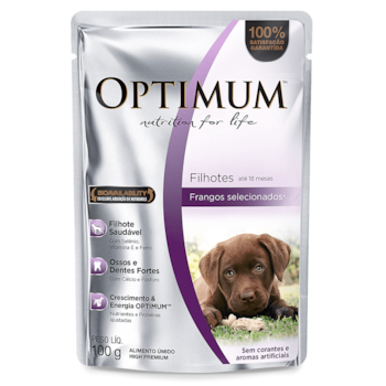 Ração Optimum Sachê Frango - Cães Filhotes Ração Optimum Sachê Frango - Cães Filhotes
