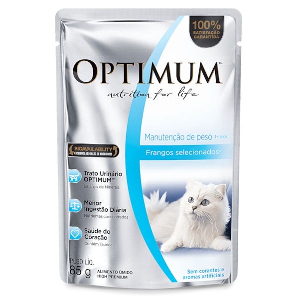 Ração Optimum Sachê Frango Manutenção de Peso - Gatos Adultos Ração Optimum Sachê Frango Manutenção de Peso - Gatos Adultos