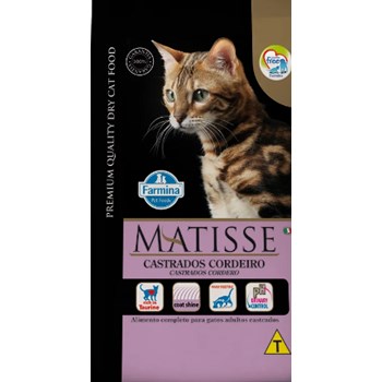 Ração Para Gatos Matisse Castrados Cordeiro Adulto 2kg - Farmina