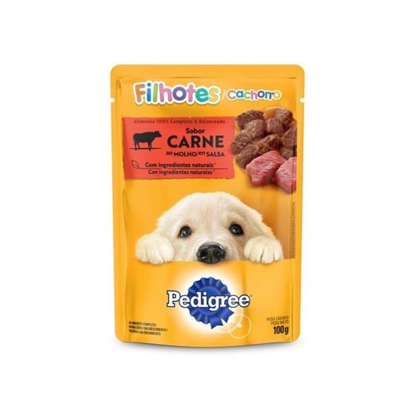 Ração Pedigree Sachê Carne ao Molho - Cães Filhotes Ração Pedigree Sachê Carne ao Molho - Cães Filhotes