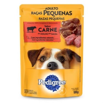 Ração Pedigree Sachê Carne ao Molho Raças Pequenas - Cães Adultos Ração Pedigree Sachê Carne ao Molho Raças Pequenas - Cães Adultos