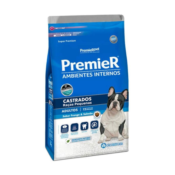 Ração Premier Ambientes Internos Cães Adultos Castrados - Premier Ração Premier Ambientes Internos Cães Adultos Castrados - Premier