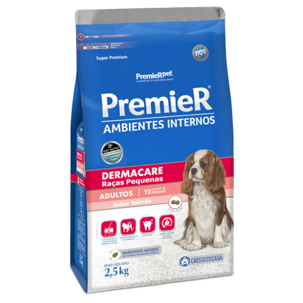 Ração Premier Ambientes Internos Dermacare Cães Adultos - Premier Ração Premier Ambientes Internos Dermacare Cães Adultos - Premier